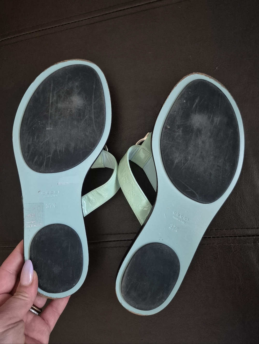 Gucci Guccissima Web Thong Sandals - Picture 10 of 16